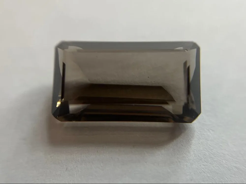 スモーキークォーツ 7.10ct 大粒 エメラルドカット 天然石 ルース