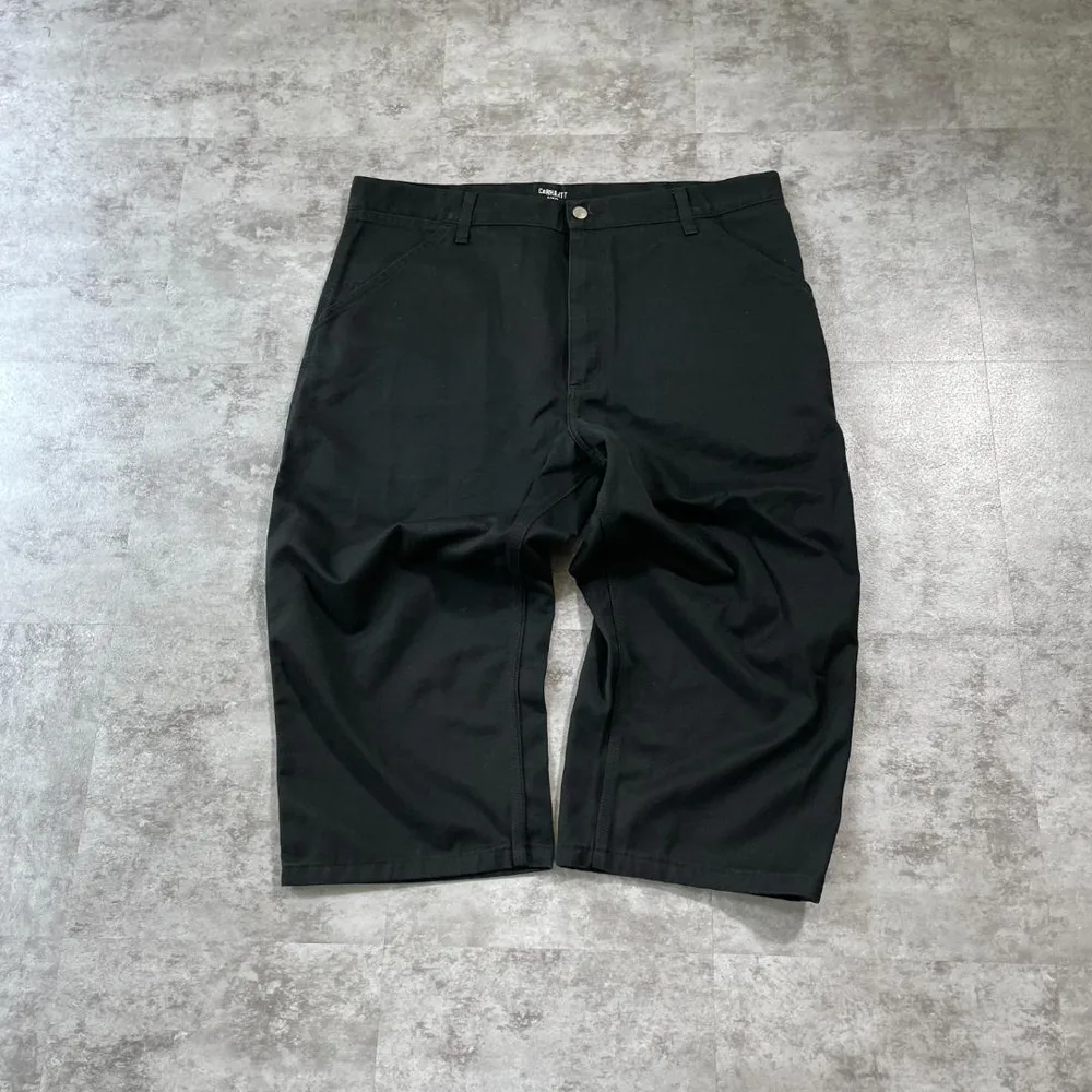 00s 極太 バギー ブラック コットパンツ Carhartt w34