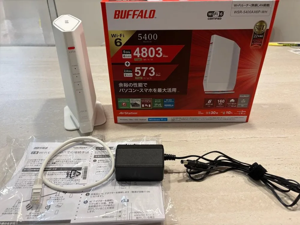 BUFFALO Wi-Fiルーター WSR-5400AX6P-WH