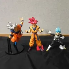 ドラゴンボール 孫悟空 ベジータ スーパーサイヤ人ゴッド フィギュア 3点セット