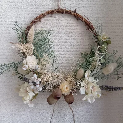 ♣ハンドメイド ナチュラルリース ホワイト系