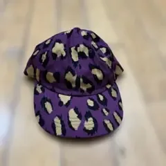y2k レオパード柄 キャップ パープル