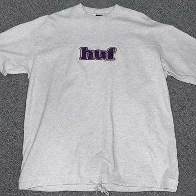 HUF MADISON FOOTBALL CREW 半袖スウェット グレー M