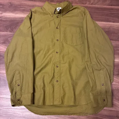 NIKE ライフ オックスフォードシャツ オリーブ Lサイズ