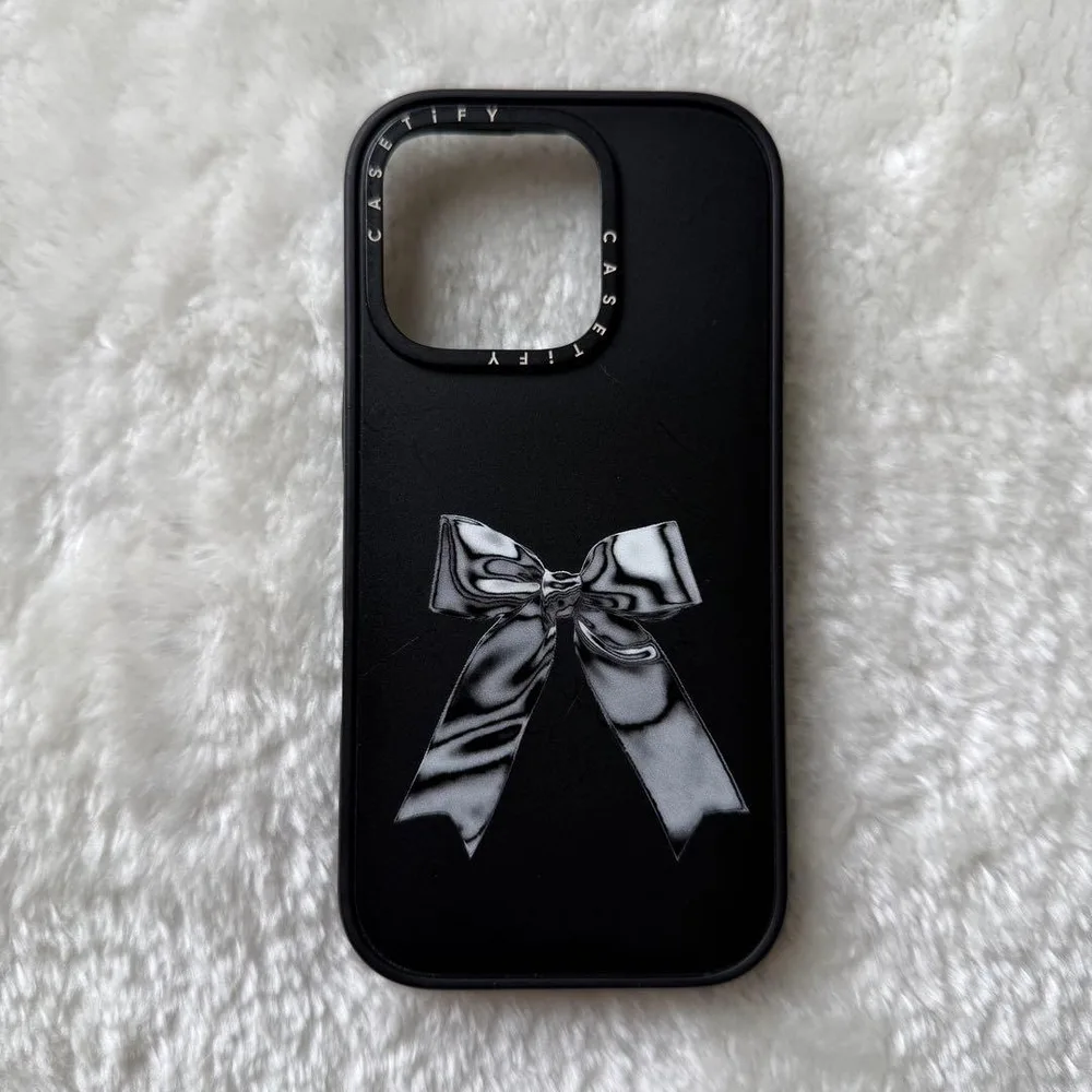 CASETiFY iPhone16Pro ケース リボン ブラック