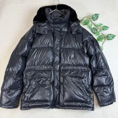 Y2K OLD UNIQLO ファー プレミアムダウンジャケット 肉厚 XL