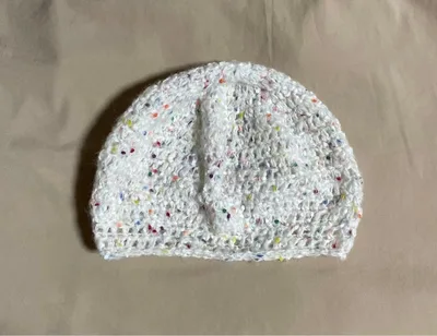 ニット帽 ビーニー クロシェハット ふわふわ ポップ y2k ハンドメイド