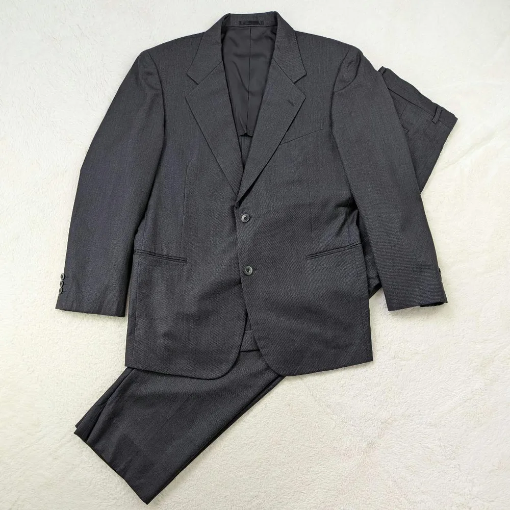 ジャンク品 エルメネジルドゼニア メンズスーツ スーツ ジャケット ダークグレー