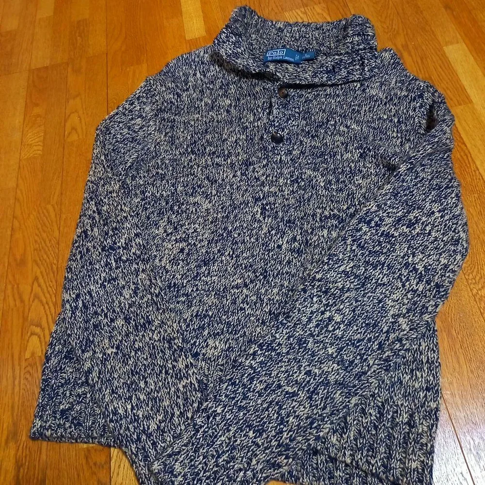 美品 Polo by Ralph Lauren ショールカラー ニット セーター