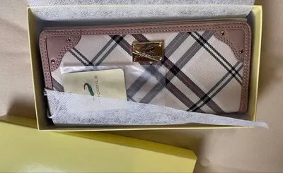 クロコダイル チェック柄 長財布