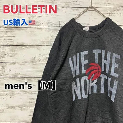 ●F622【US輸入】BULLETIN スウェットシャツ グレー系 メンズ【M】