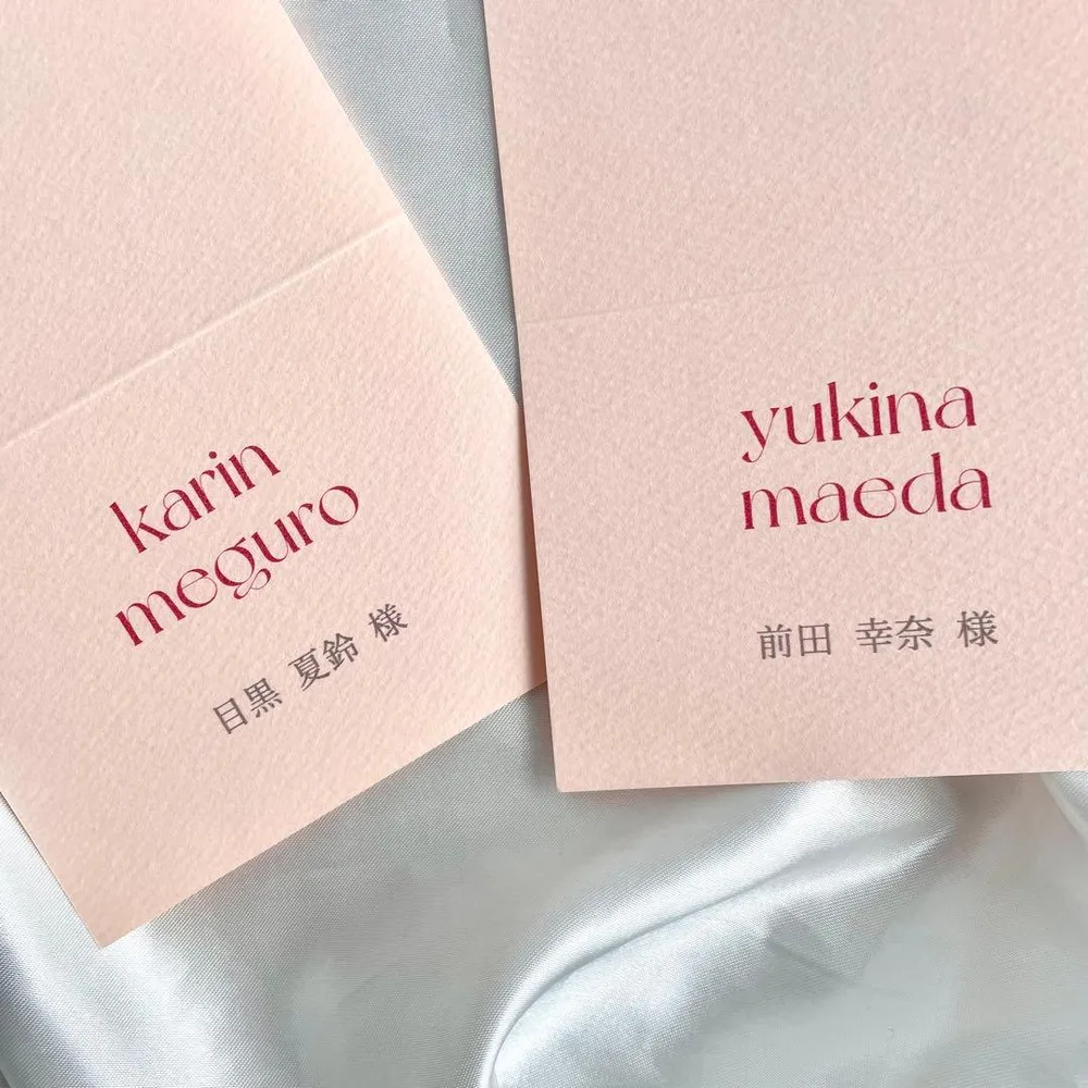 席札 結婚式 ウェディング ピンク ♡ シンプル