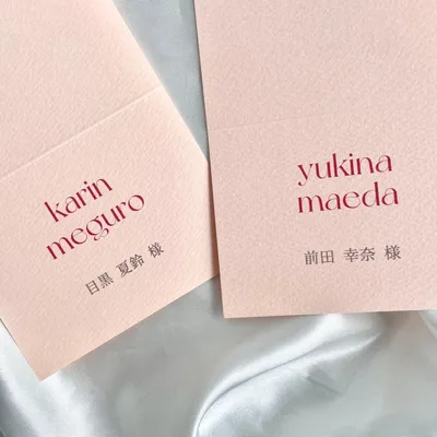 席札 結婚式 ウェディング ピンク ♡ シンプル
