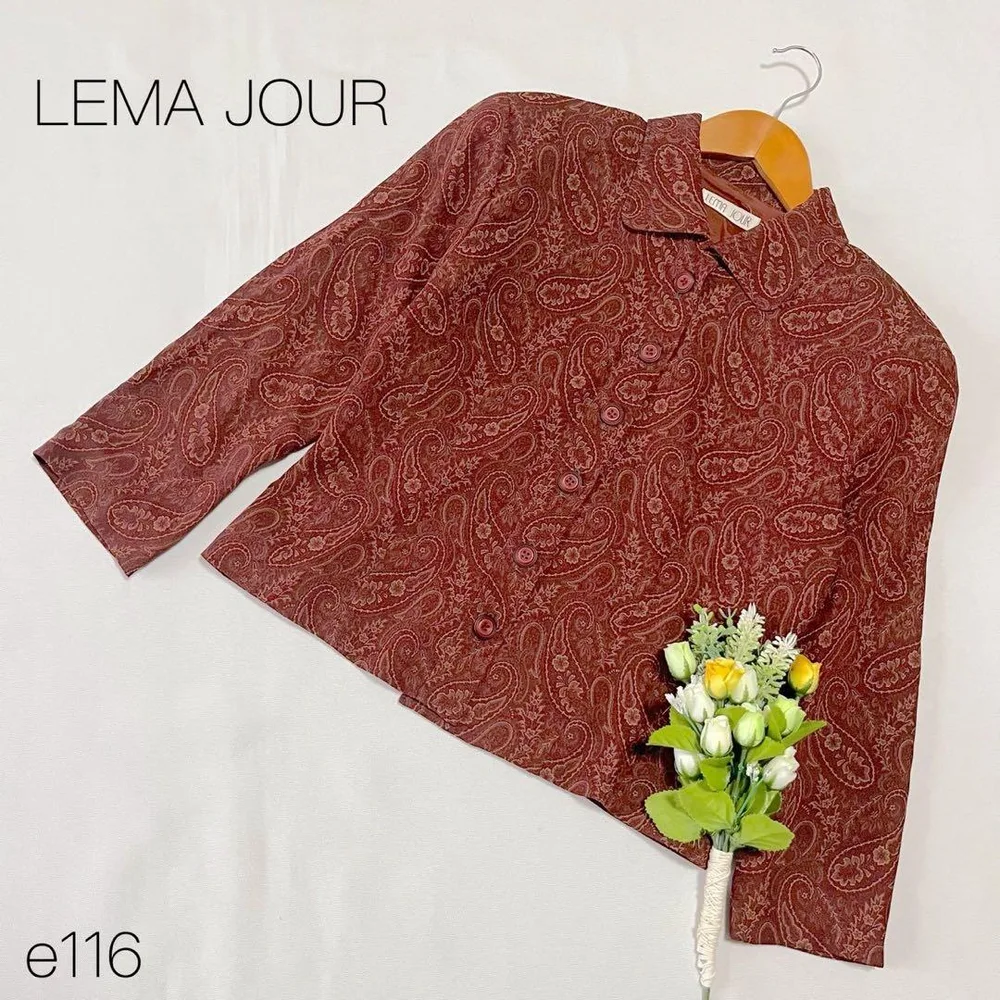 LEMA JOUR ペイズリー柄 長袖シャツ ジャケット レトロ
