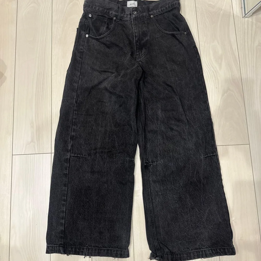 BLESSU baggy denim pants black