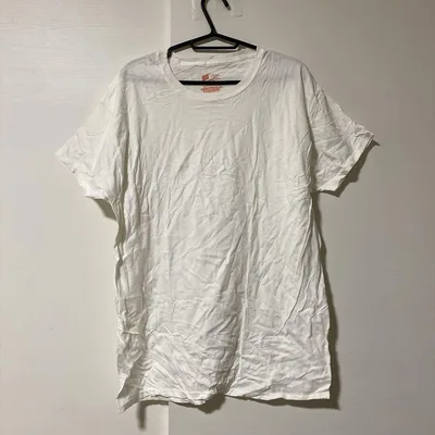 ヘインズ Tシャツ クルーネック 半袖 無地 L 白 綿 デイリー