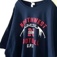 ギルダン ノースウエストフットボール Tシャツ XL ネイビー 紺色 古着