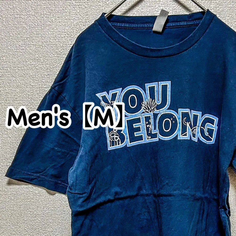 HB114【US輸入】半袖Tシャツ【メンズM】ネイビー