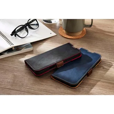iPhone16Plus用/カード収納手帳型ケース/ブラック
