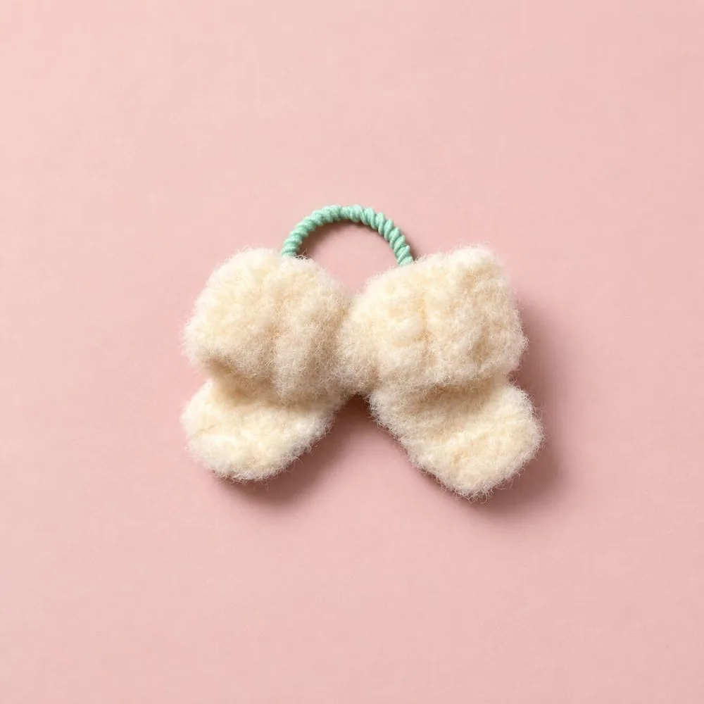 ふわふわリボンヘアゴム