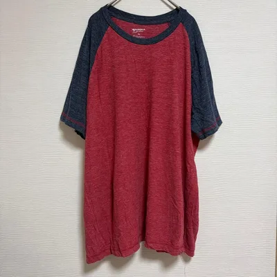アリゾナジーンズ 無地 Tシャツ 丸首 ラグラン ゆったり XXL 赤 紺 綿