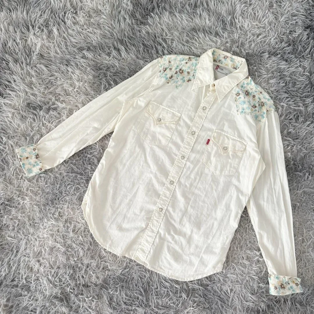『Levi's』リーバイス 長袖ウエスタンシャツ ボタニカル小花柄 REDTAB