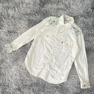 『Levi's』リーバイス 長袖ウエスタンシャツ ボタニカル小花柄 REDTAB