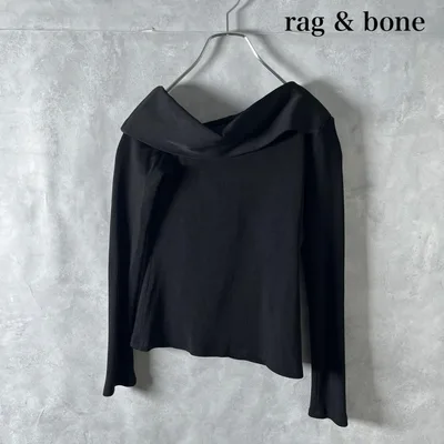 rag&bone XXSサイズ ブラック プリーツ デザイントップス N670