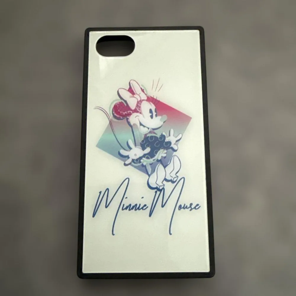 Disney ミニーマウス iPhone8ケース 7 SE ガラスハイブリッド