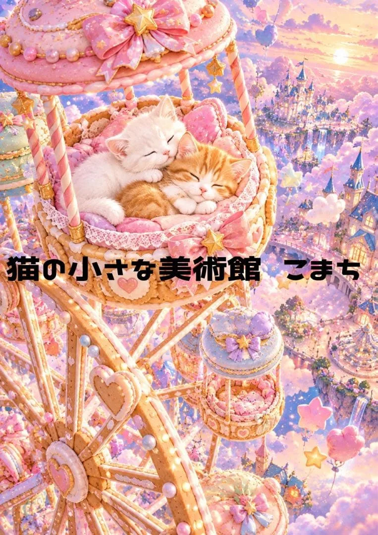 〈一枚限りの作品〉空の観覧車で眠るふたりの子猫
