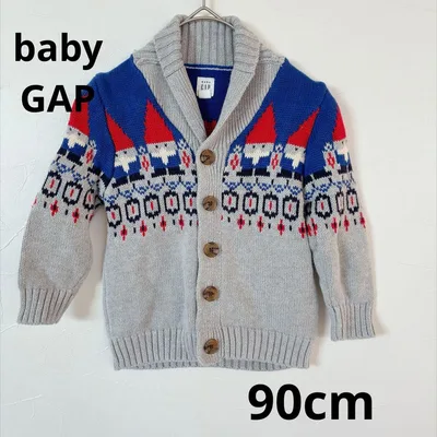 baby GAP カーディガンノーム柄 アウター ニット 綿100% 90cm