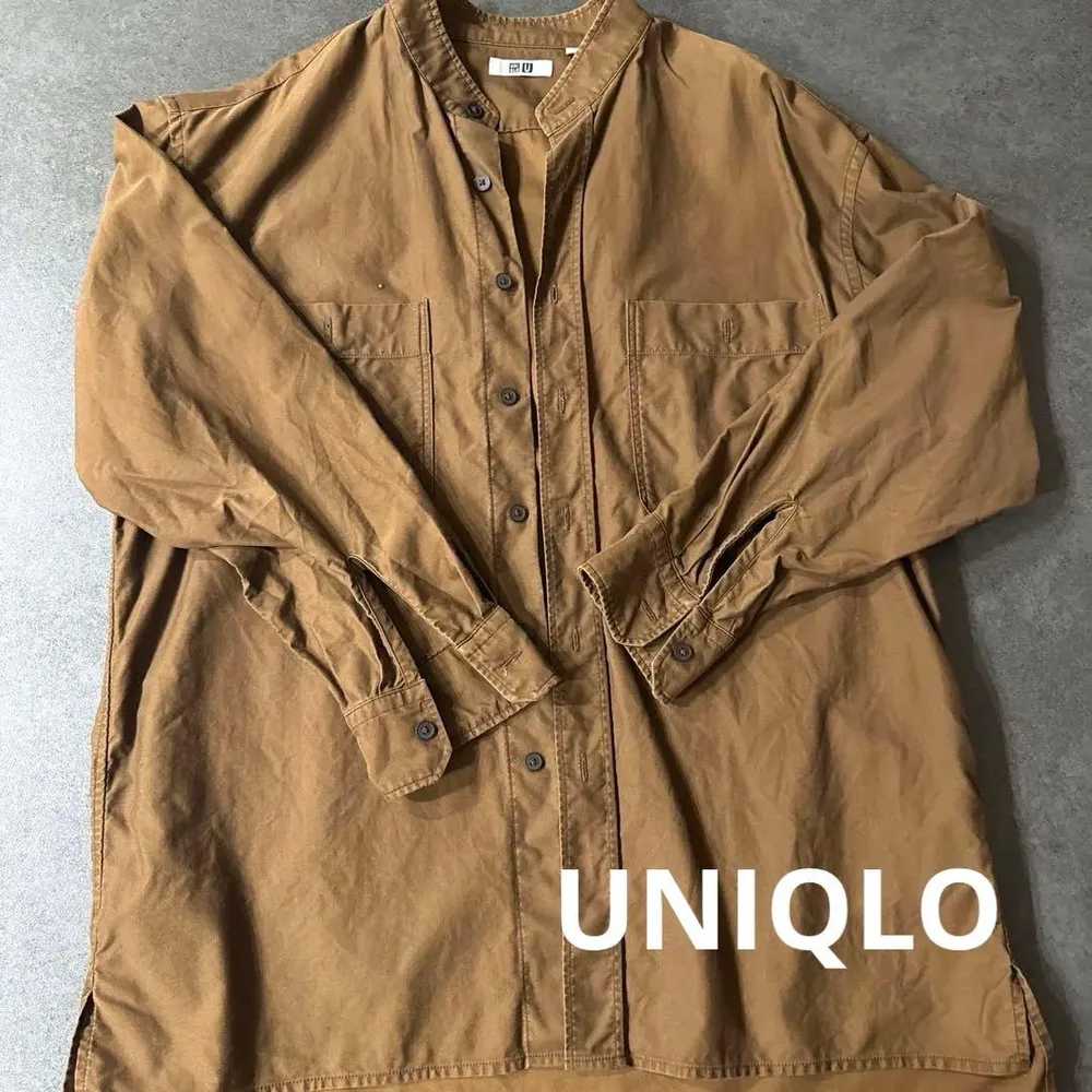 UNIQLO U 長袖シャツ ブラウン