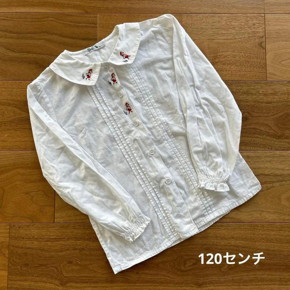 120センチ 長袖 ブラウス 刺繍 女の子