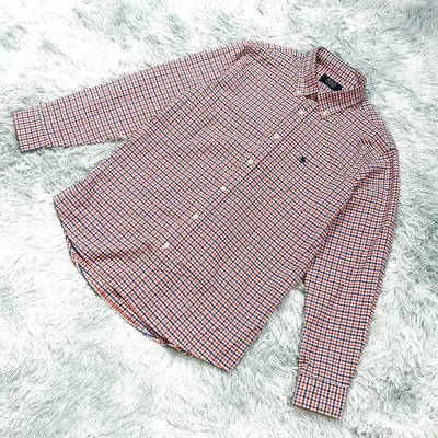 【美品】POLO ポロ ギンガムチェックシャツ ボタンダウン 長袖 Mサイズ