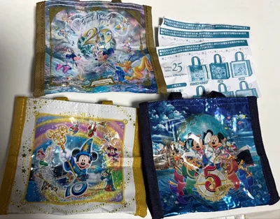 東京ディズニーシー25周年 5、10、20周年 ミニトートバッグ 3種セット