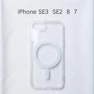 iPhone SE3 SE2 8 7 クリア マグネットリング DEC-0387