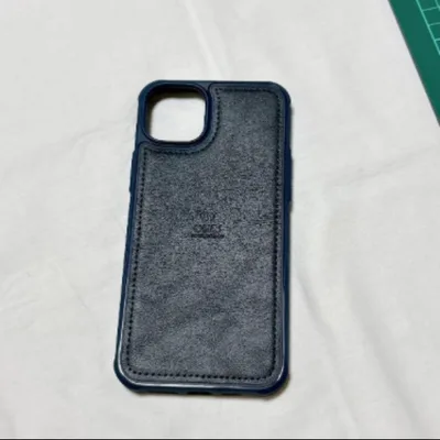 iPhone14Plus レザーケース ネイビー ブルー iphoneケース