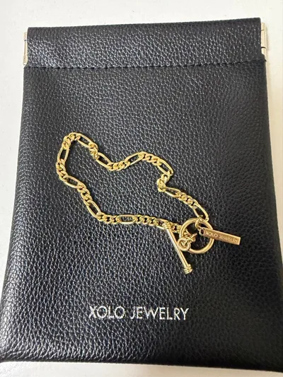 XOLO JEWELRY フィガロチェーン ブレスレット ゴールド 19cm