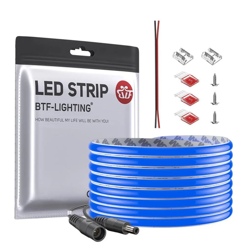 COB LEDテープライト 5m ブルー 青色 DC24V 幅5mm 高密度