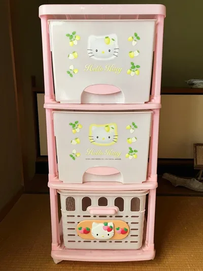 ハローキティ 平成レトロ 3段衣装ケース