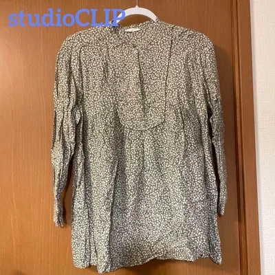 スタディオクリップ studioCLIP 花柄 ブラウス シャツ レーヨン混