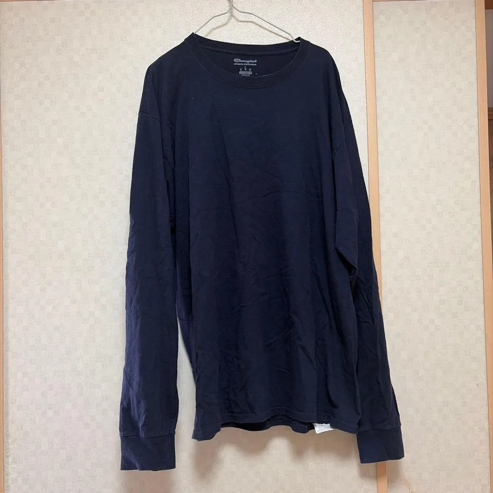 Champion 長袖カットソー ネイビー Lサイズ