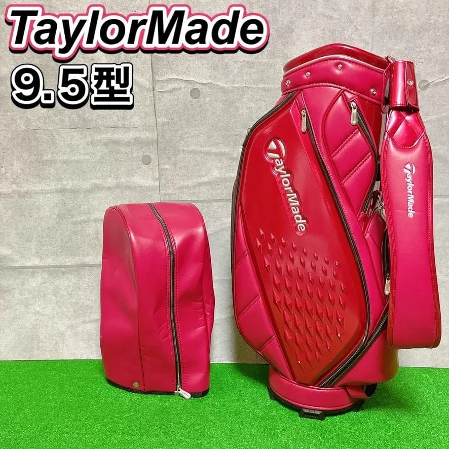 TaylorMade ゴルフキャディバッグ 9.5型 5分割 カート式 レッド