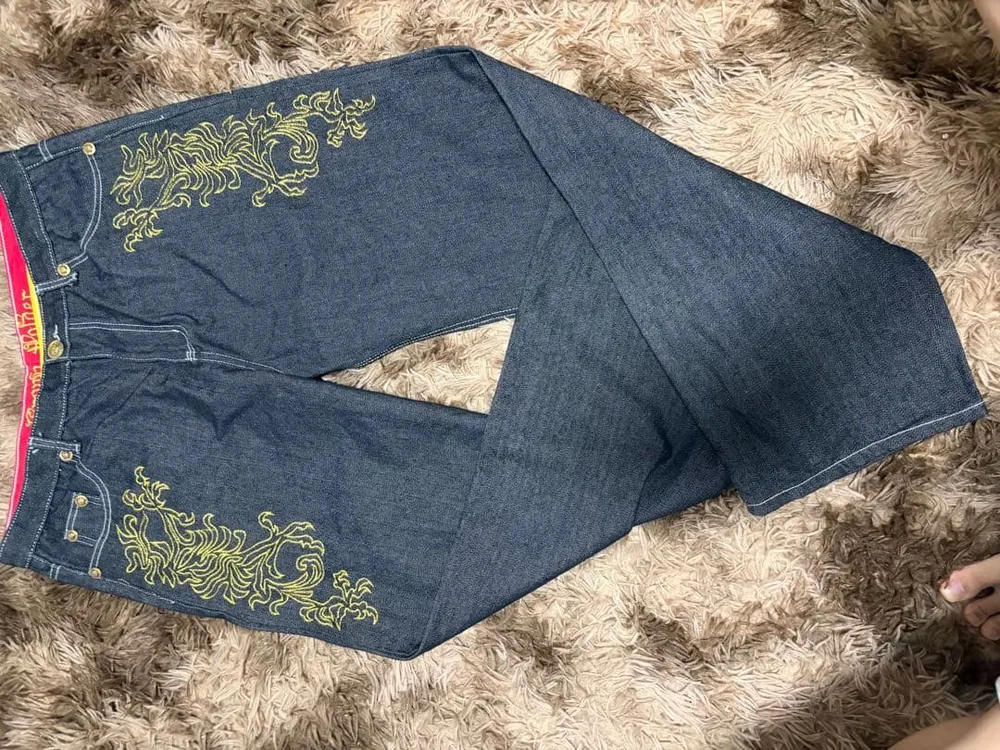 Crown Holder 刺繍デニムパンツ