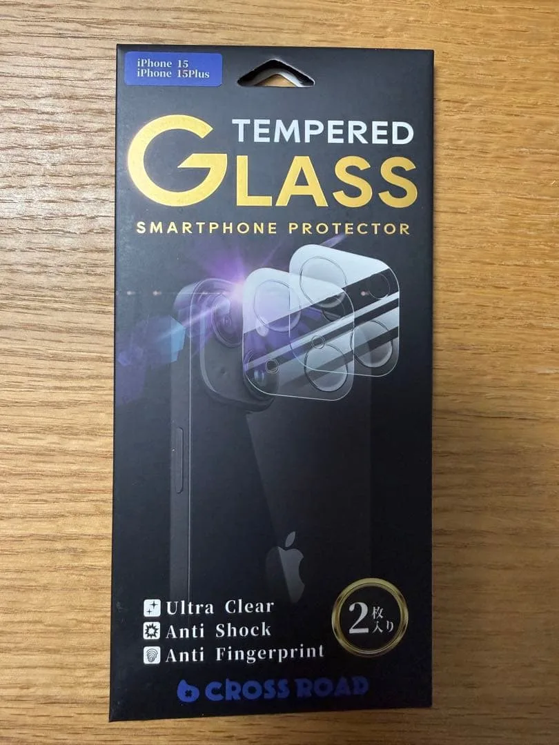 CROSS ROAD iPhone 15カメラレンズ保護フィルム