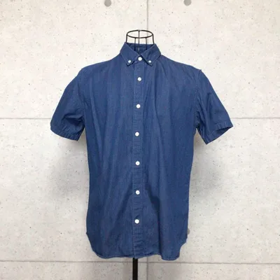 GAP デニム 半袖シャツ ボタンダウン インディゴ