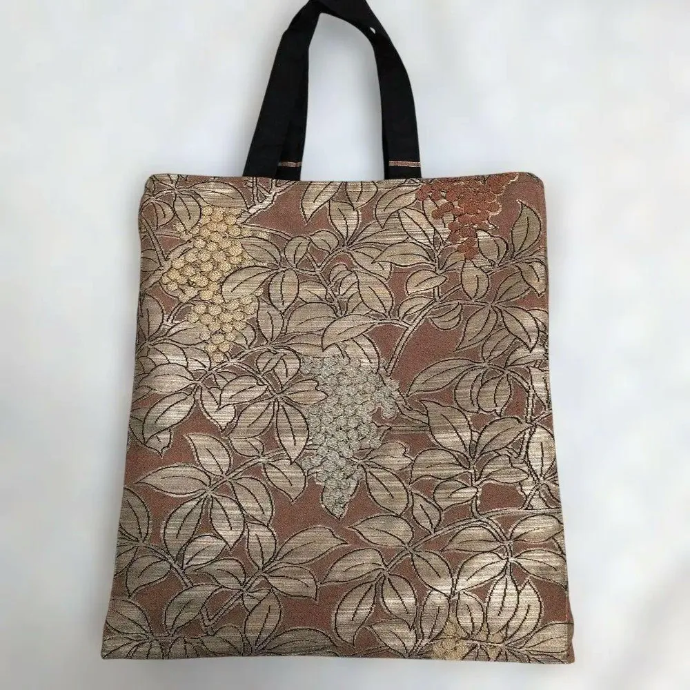 帯リメイクぺったんこバック マチ無し ハンドメイド
