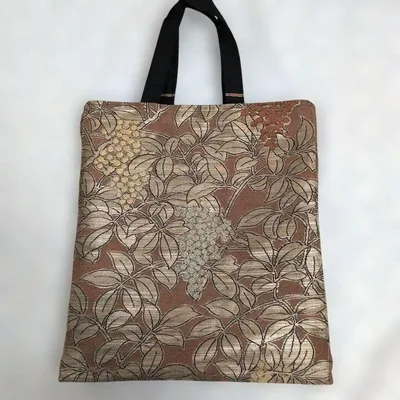 帯リメイクぺったんこバック マチ無し ハンドメイド