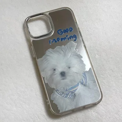 iPhone13 ケース 犬 ミラー