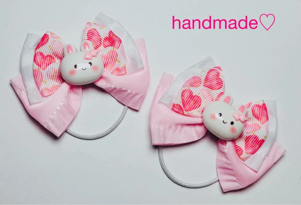 ヘアゴム グログランリボン ハンドメイド 可愛い♡
